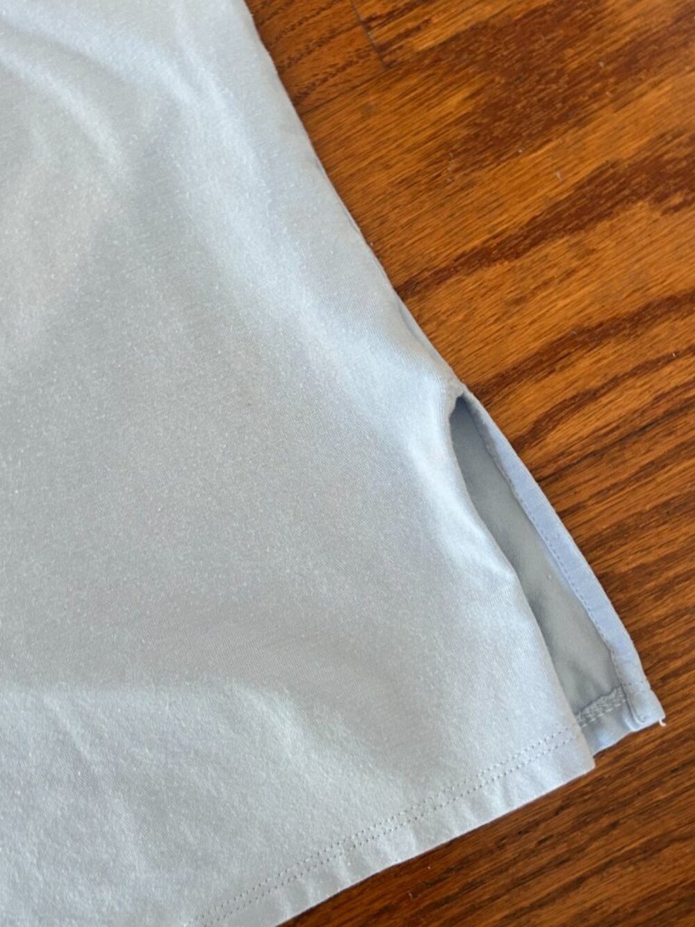 J Jill Womens Luxe Supima Pleat Back Tunic Elbow Sleeve Size XL Light Blue - Picture 7 of 12